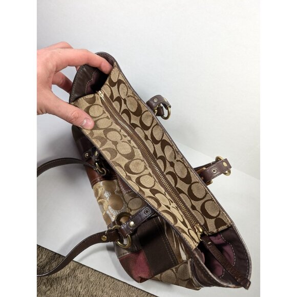 Coach Legacy Limited Edition Holiday Patchwork Leather Tote Bag Purse - Picture 7 of 16